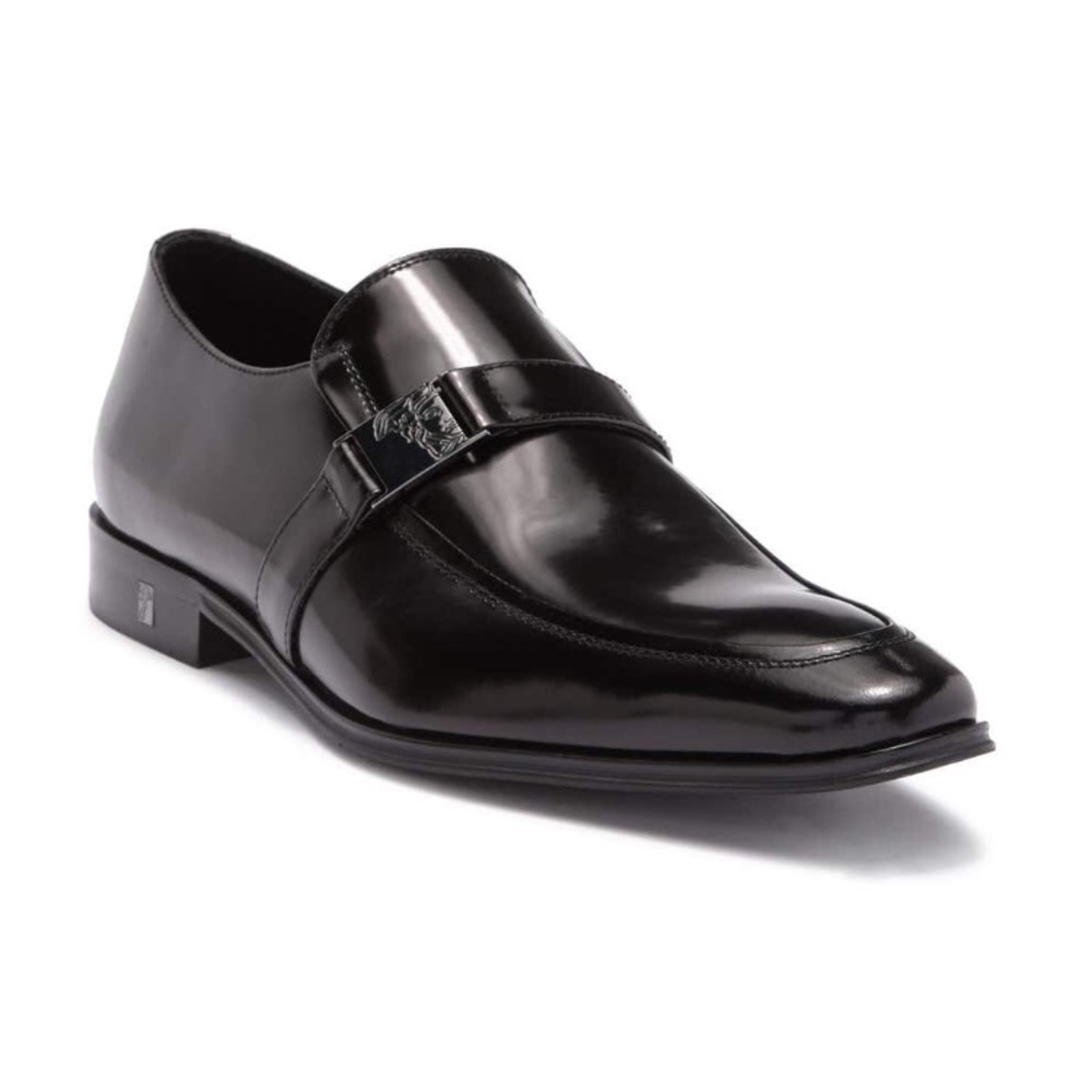 VERSACE COLLECTION Spazzolato Leather Loafer